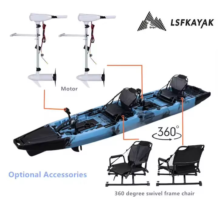Kayak Pancing Tandem Ganda LSF - Fishing Kayak Pedal Drive ulasan dan harga