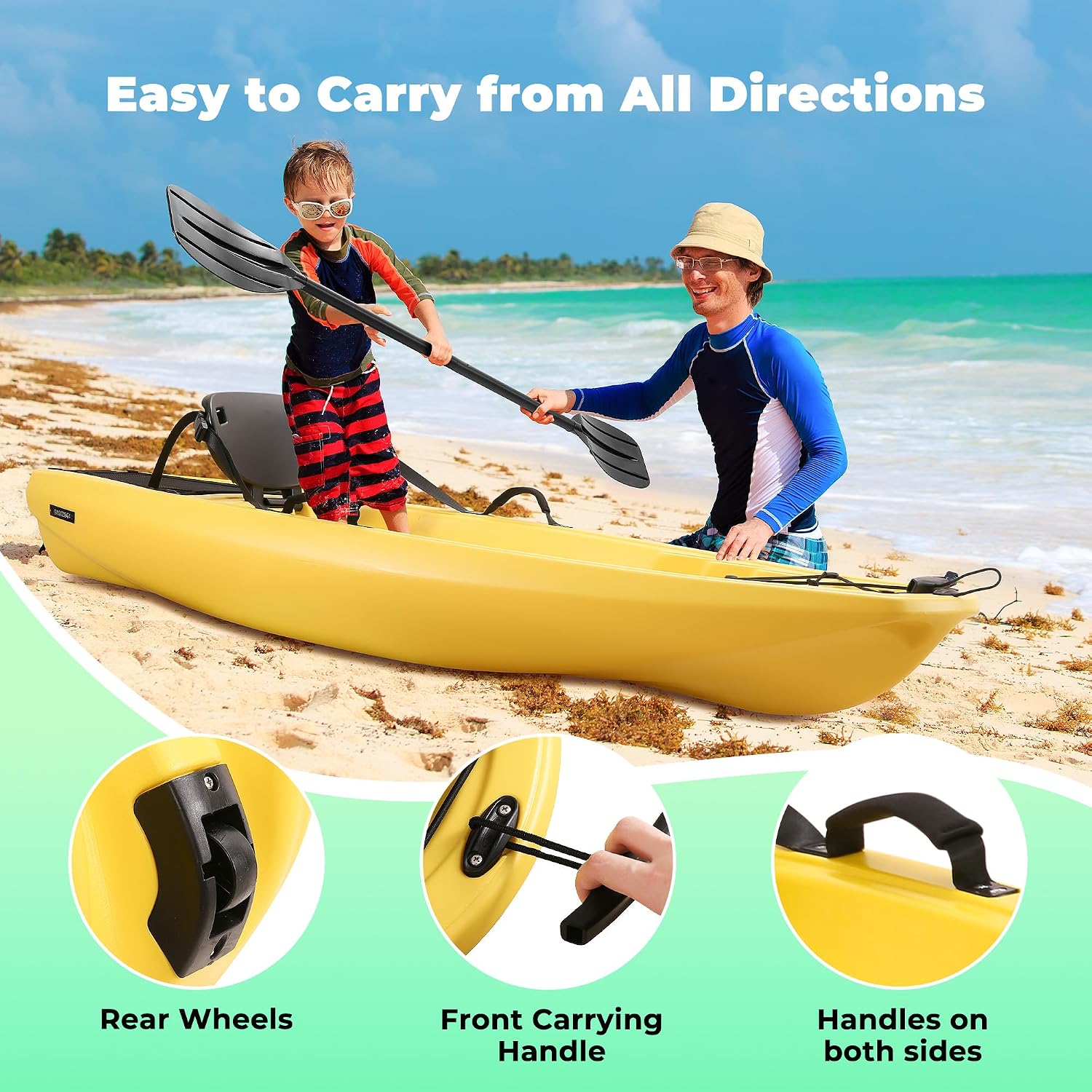 Kayak dengan Dayung 6,5 FT, Pe - Fishing Kayak Sit In ulasan dan harga