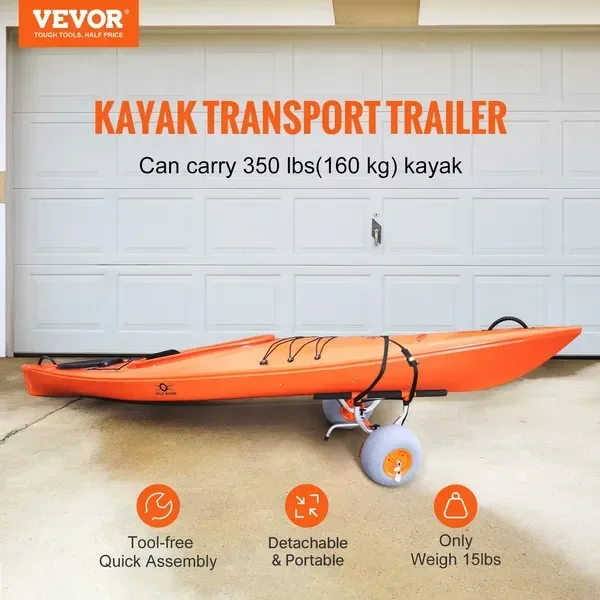 Troli Kayak Tahan Banting, Tro - Fishing Kayak Cart ulasan dan harga