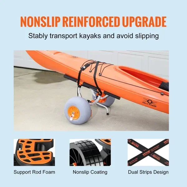 Troli Kayak Tahan Banting, Tro - Fishing Kayak Cart ulasan dan harga